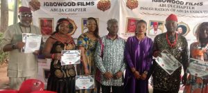 Newly elected FCT executives of Igbowood film Industry