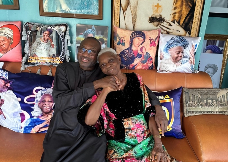 Femi Otedola and mum, Dame Doja Otedola
