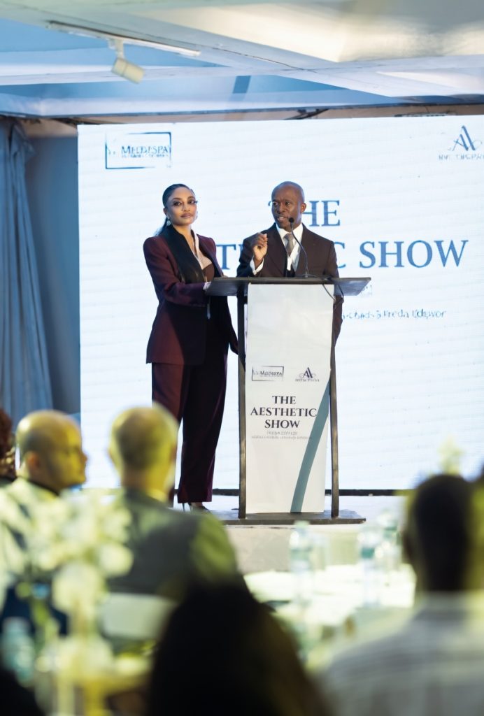L-R- Freda Edewor Francis and Arisekola Alao addressing the audience