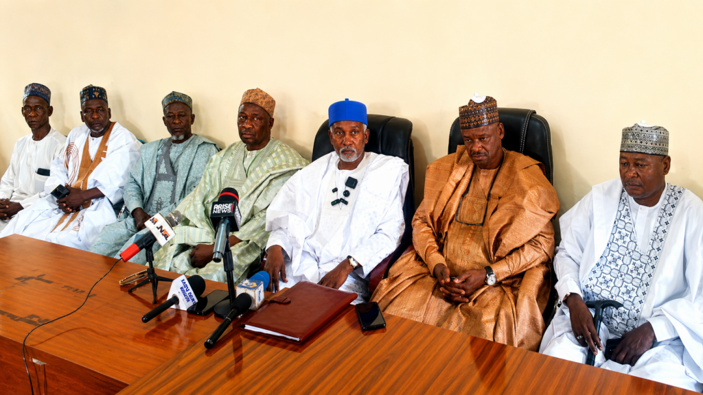 Former Minister of Foreign Affairs Ambassador Yusuf Maitama Tuggar (middle)