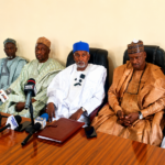 Former Minister of Foreign Affairs Ambassador Yusuf Maitama Tuggar (middle)