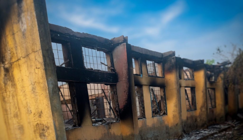 BURNT FCE EHA-AMUFU BUILDING