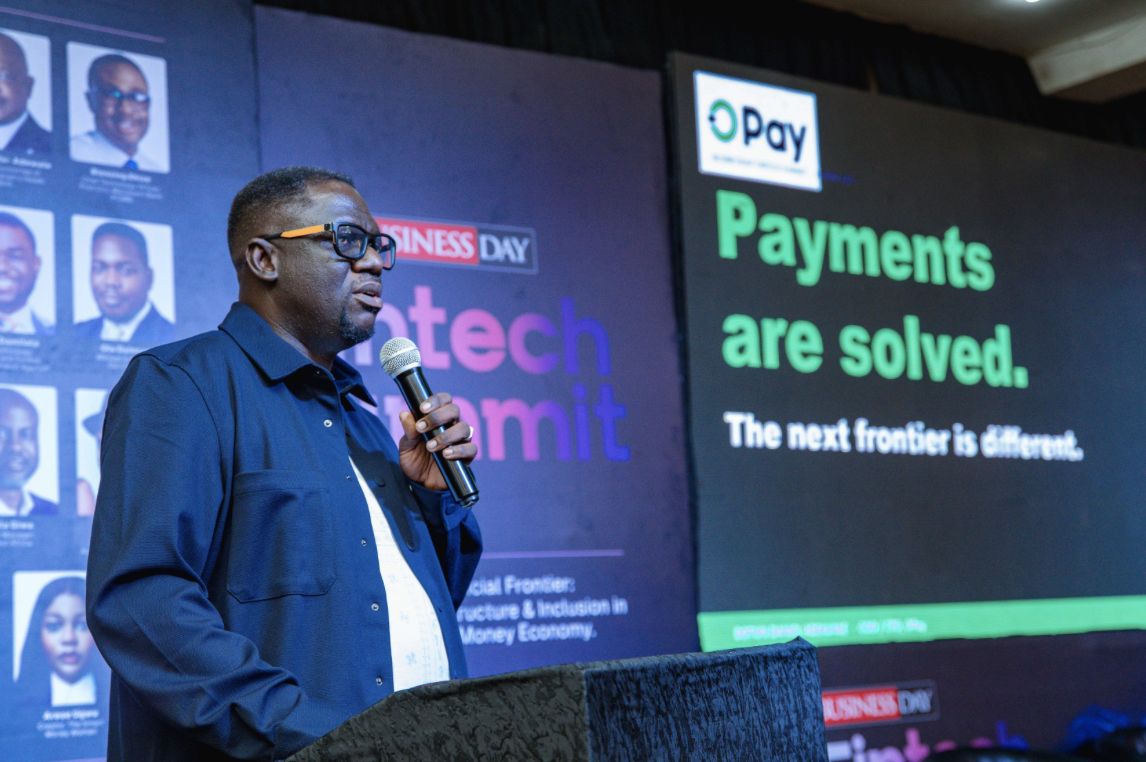 Dotun Daniel Adekunle, COO/CTO, OPay, delivering the Keynote Presentation at the Inaugural BusinessDay Fintech Summit 2026 held in Lagos