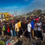 Mourners in Jos after the terrorist attack on Palm Sunday