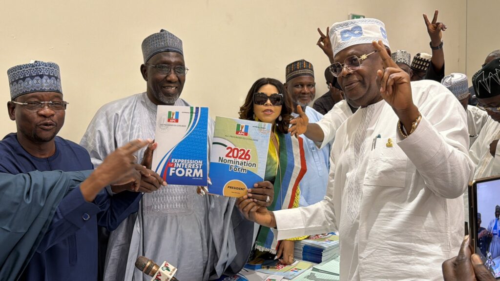 Hon. James Faleke has picked up the N100 million APC presidential nomination forms for President Tinubu’s reelection bid for the 2027 election
