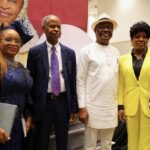 (R-L) Justice Eberechi Nyesom Wike, FCT Minister Nyesom Wike, Emmanuel C. Ukala and Dr. Catherine Emmanuel Ukala during the public presentation of the book Ukala’s Manual on Appellate Practice in Abuja on Wednesday, April 29, 2026