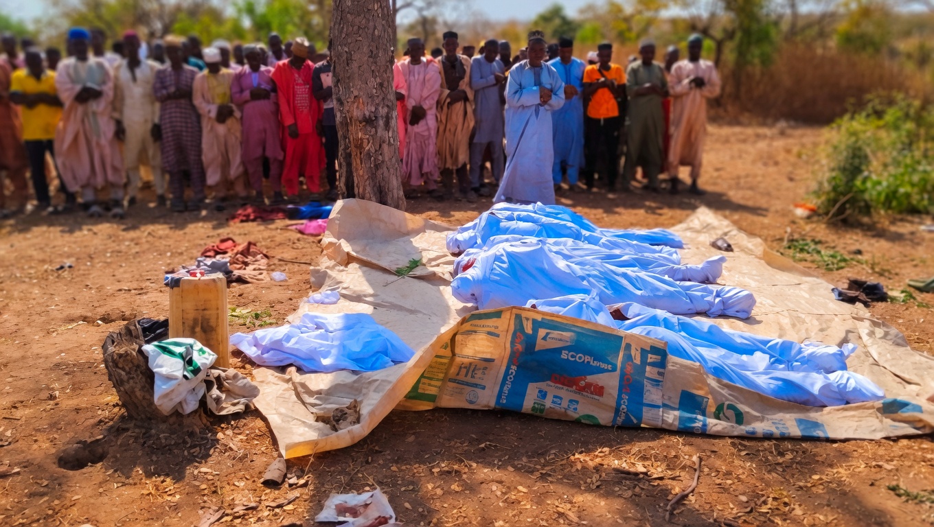 Funeral for the dead in Nigerian village