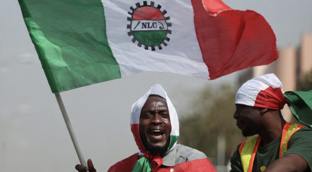 Man waving NLC flag