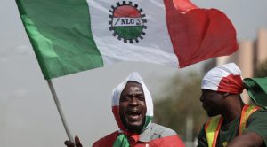 Man waving NLC flag