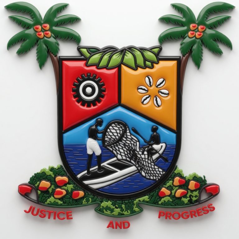 LAGOS COAT OF ARMS - PLASTIC