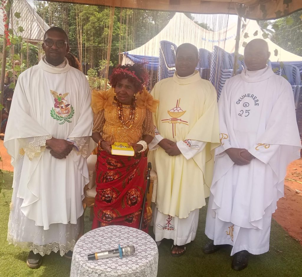Lolo Monica Ogbu with priests
