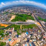 Lagos ariel shot (tilt-shift effect)