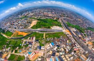 Lagos ariel shot (tilt-shift effect)
