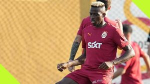 Osimhen in training