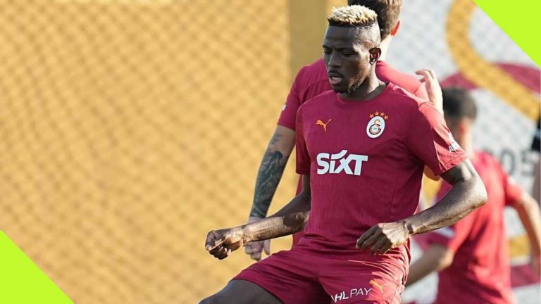 Osimhen in training
