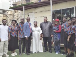 Pastor Funso (5th from left), wife and other ministers during the programme
