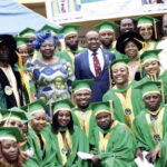 Prof. Fawehinmi (middle) with some of graduating students.