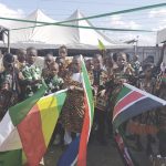 Pupils with different African flags