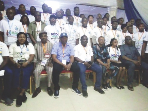 Sitted- Dr. Ukeh (3rd from left) with the participants