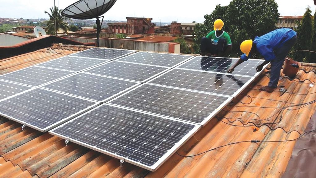 Solar panel installation