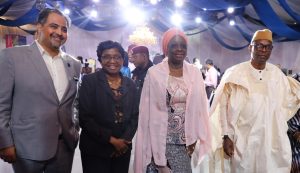 Chairman, SAM Pharmaceutical Limited, Mr Amit Bhojwani, Director General, NAFDAC, Prof. Mojisola Adeyeye, Deputy Governor of Ogun State, Mrs. Noimot Salako-Oyedele and Minister of State for Health, Dr. Isiaka Salako