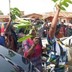 Protesting women in Plateau