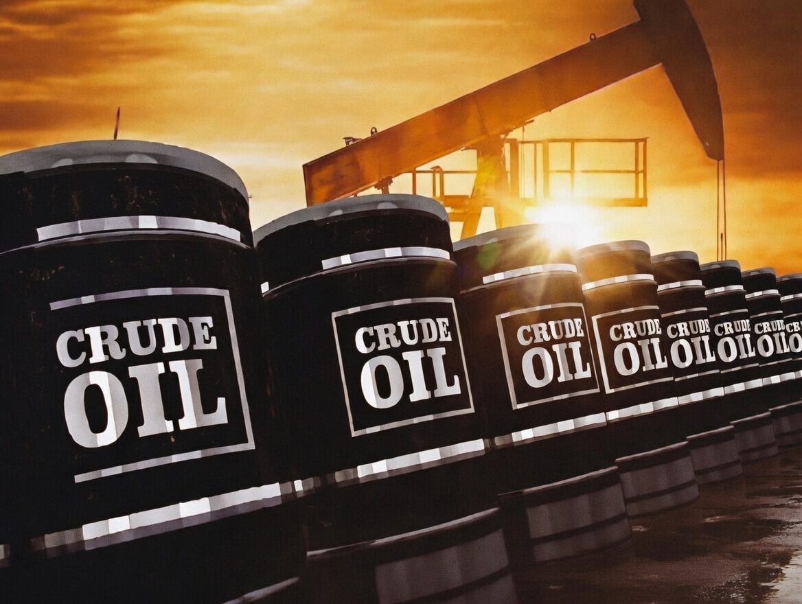 Crude oil barrels (computer generated)