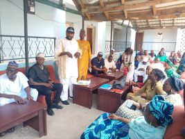 The DG Renewed Hope Interfaith Movement, King Samuel addressing leaders of support groups in Makurdi on Tuesday