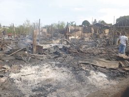 Wreckage from the inferno