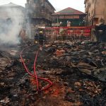 Shops, offices razed as fire guts aluminum village, three-storey building in Lagos