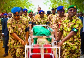 Military funeral for General Braimah, other officers in Borno