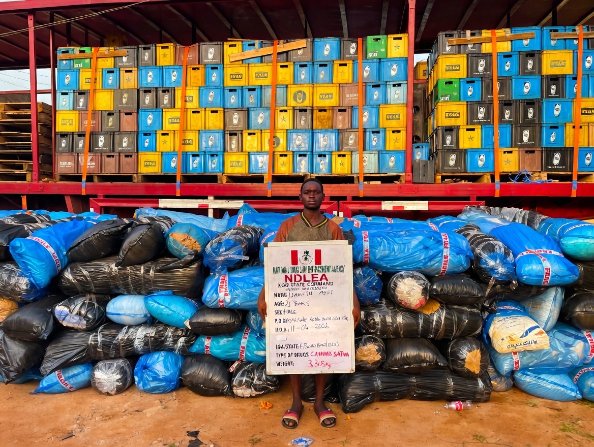 Edo: NDLEA seizes 7,245kg cannabis hidden in beer cartons