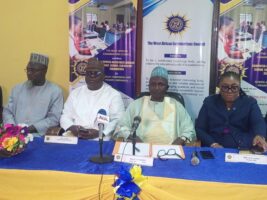 L-R: Director of Finance, Mr Abdusanmi Hamza; Senior Deputy Registrar, Test Administration, Suleman Kum; WAEC HNO, Dr Dangut; and Director, Information and Communication Technology Division, Mrs Olufolake Ajayi, at the CB-WASSCE briefing