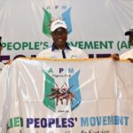 Oyo State Governor, Seyi Makinde (middle); receiving certificate of return and Flag as Allied People’s Movement (APM), Presidential Candidate from the party National Chairman, Alhaji Yusuf Mamman Dantalle (left) while the Organizing Secretary, Hon Bashiru Bala looks on, during the APM primary election collation/unveiling ceremony, held at Emeritus Theophilus Ogunlesi Hall, Ibadan. PHOTO: Oyo Gov’s Media