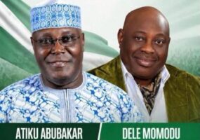 Atiku and Delete Momodu campaign poster