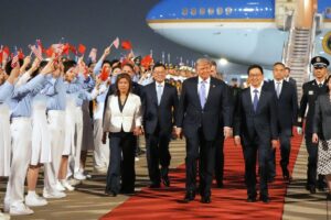 Trump lands in Beijing for state visit