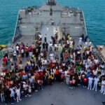 Navy takes 1,500 civilians on Atlantic voyage to mark 70th anniversary