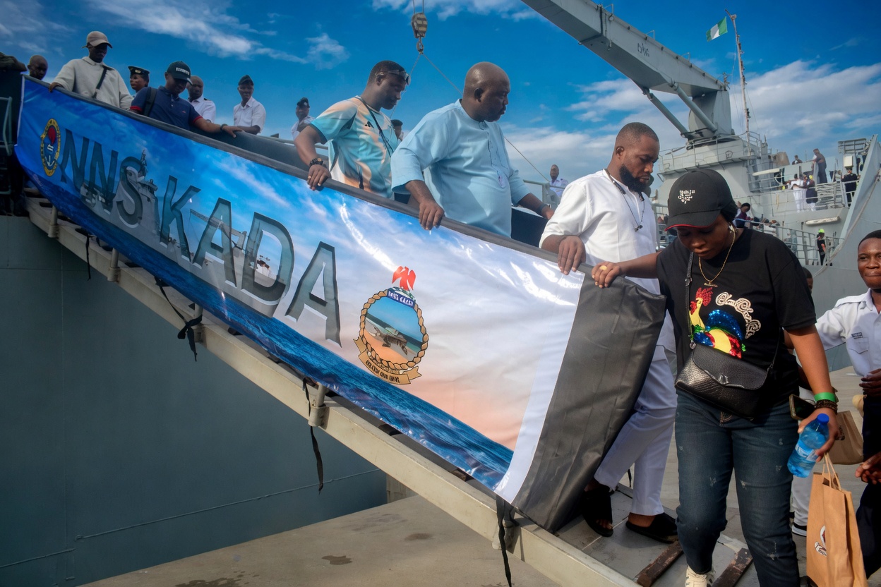 Navy takes 1,500 civilians on Atlantic voyage to mark 70th anniversary