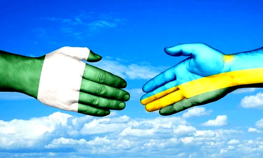 Nigeria Rwanda handshake