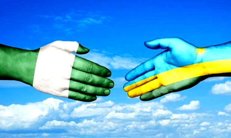 Nigeria Rwanda handshake