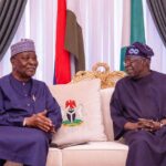 Former Head of State Yakubu Gowon and President Bola Tinubu