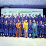 A section of student of Queens College Lagos with the Minister of State for Education, Professor Suwaiba Sa’id Ahmad at the event