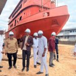 Akwa Ibom govt inspection team at Naval Shipyard in Port Harcourt