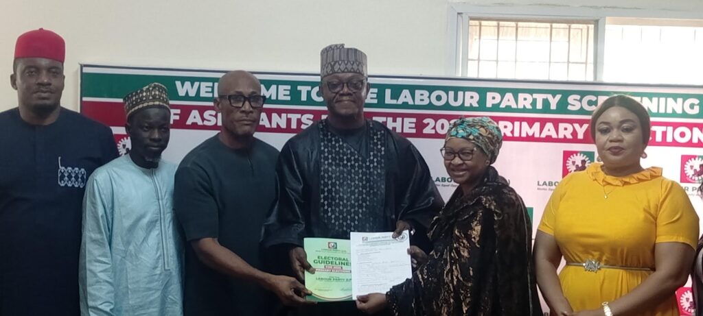 Dr. Peter Agada LP presidential Aspirant with members of the screening committee