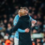 Erling Haaland and Pep Guardiola