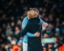 Erling Haaland and Pep Guardiola