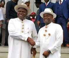 Governor of Bayelsa, Senator Douye Diri and Deputy Governor, Dr. Peter Akpe