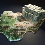 Nigeria map with stacks of dollar notes stacked on top of it – by Grok AI