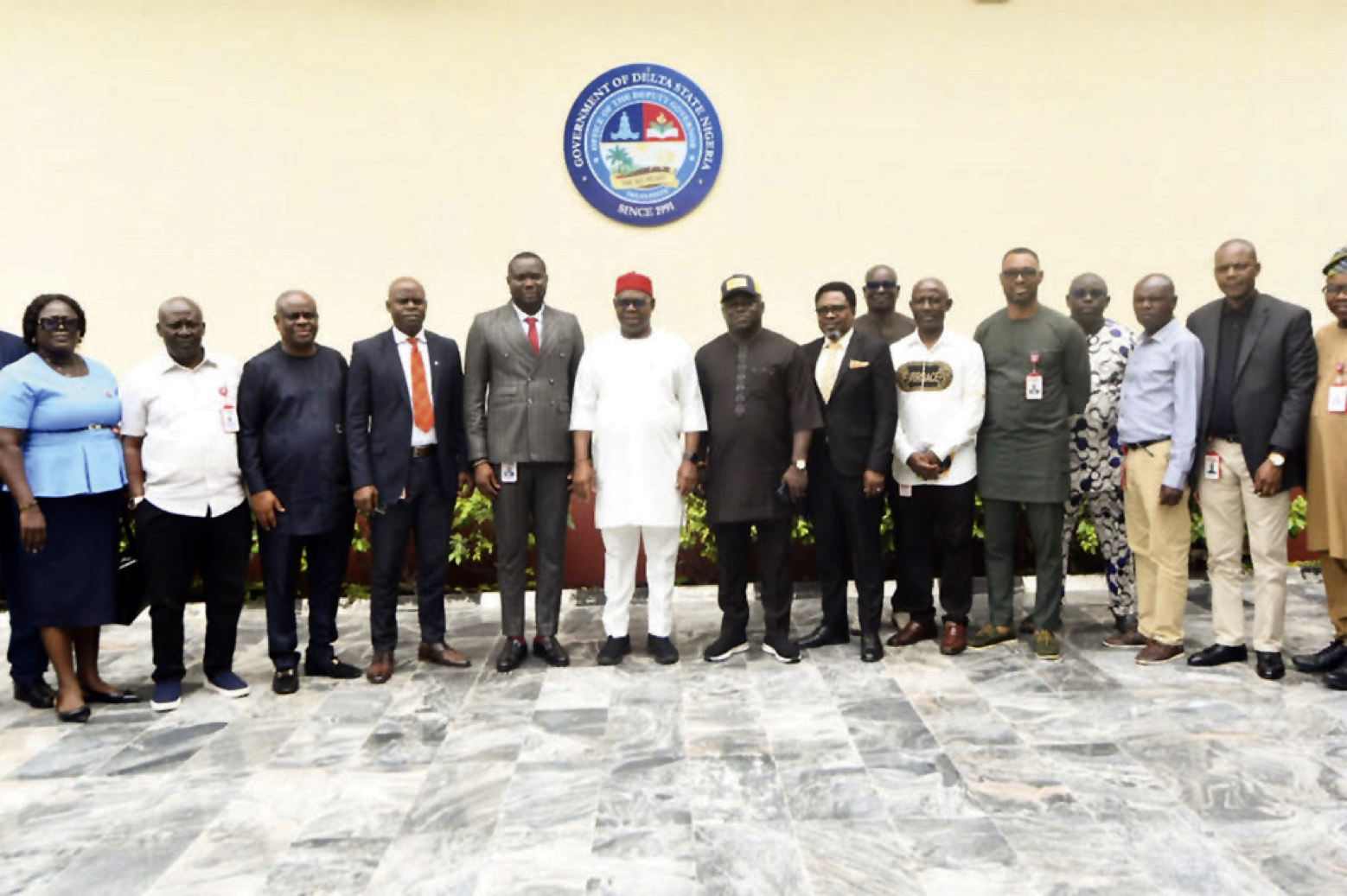 Onyeme with officials of BEDC, including ​Anoka, to mitigate power supply crisis in the state.