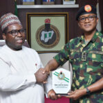 Pic 11 INEC Chairman visits NYSC Headquarters in Abuja